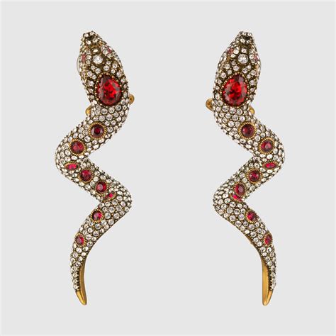 gucci snake earings|gucci luxury earrings.